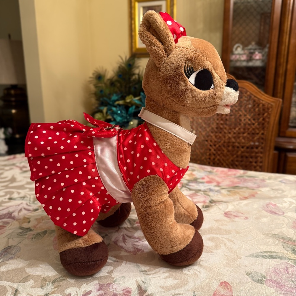 Clarice from Rudolph Red Nosed Reindeer 15" Plush Build a Bear w/ Dress & Bow